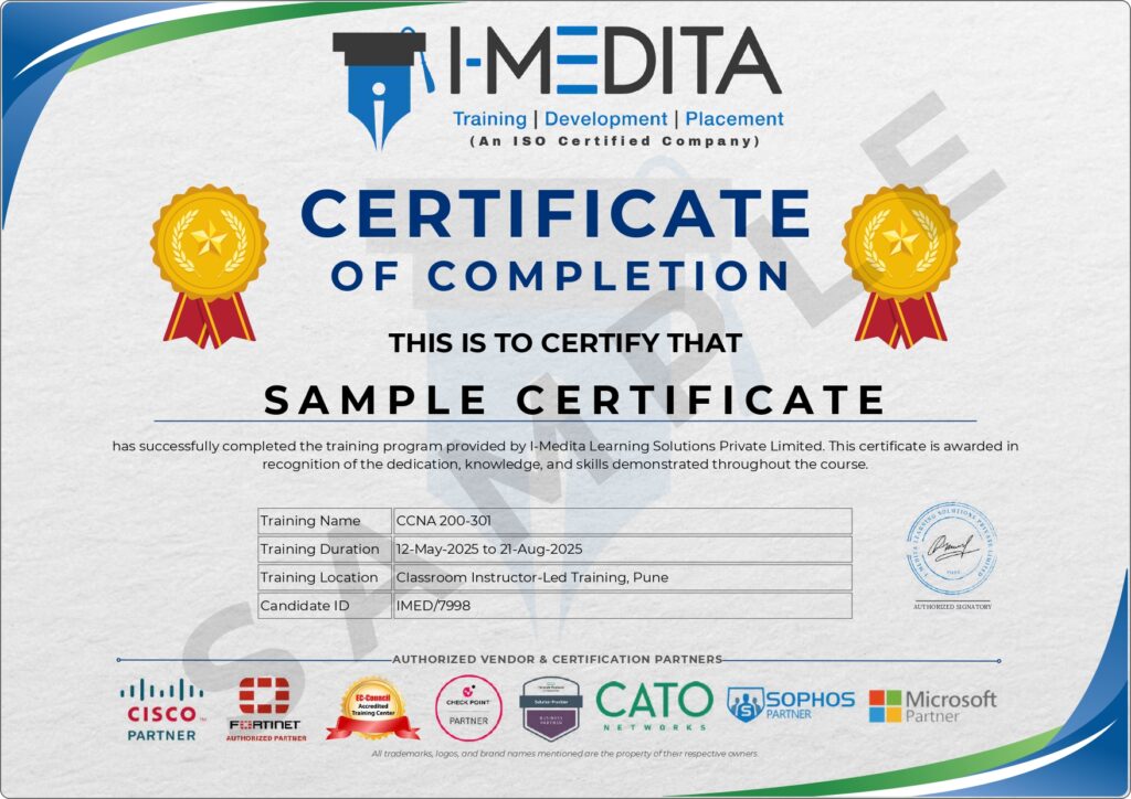 Sample Certificate imedita
